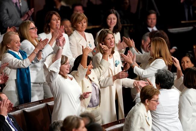 Women in white: Democrats draw contrast at Trump's address | iNFOnews.ca