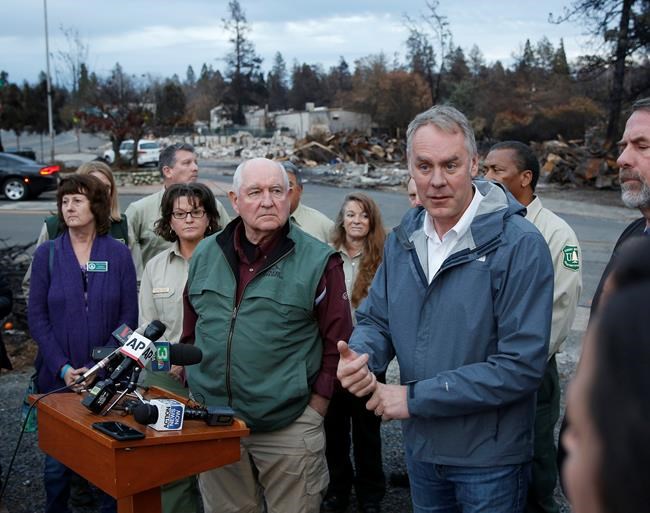 Zinke says Northern California fire costs likely in billions | iNFOnews.ca