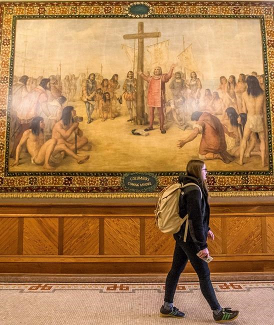 Notre Dame delays plan to cover Columbus murals until 2022 | iNFOnews.ca