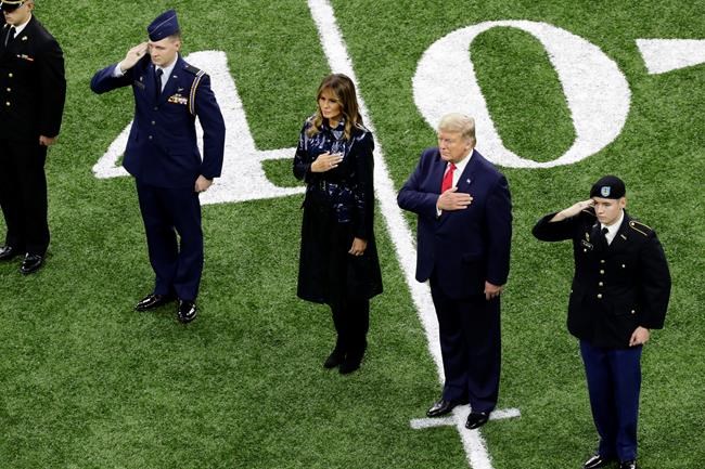 Trump cheered loudly at college football title game | iNFOnews.ca Trump cheered loudly at college football title game | iNFOnews.ca
