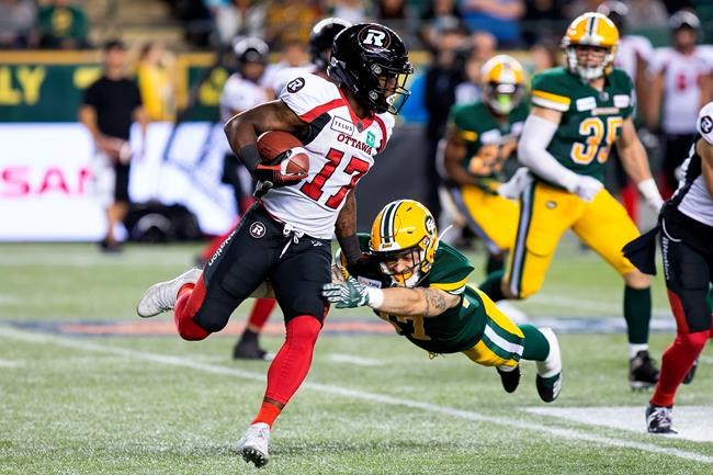 Edmonton Eskimos beat Ottawa Redblacks 16-12 in CFL action Friday | iNFOnews.ca CP1147895986