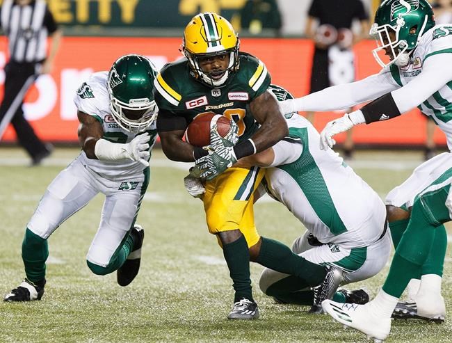 Eskimos build up big first-half lead, hold on to beat Roughriders 33-25 | iNFOnews.ca