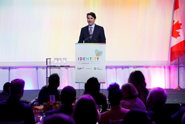 Trudeau accepts award for LGBTQ advocacy, says more work to be done | iNFOnews.ca CP909671858