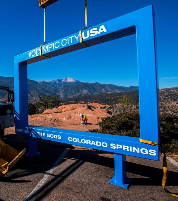 The Latest: Giant blue frame coming down at Colorado park | iNFOnews.ca