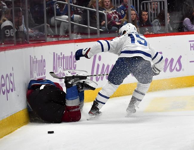 Leafs forward Kerfoot suspended two games for hit on Avs defenceman Johnson | iNFOnews.ca
