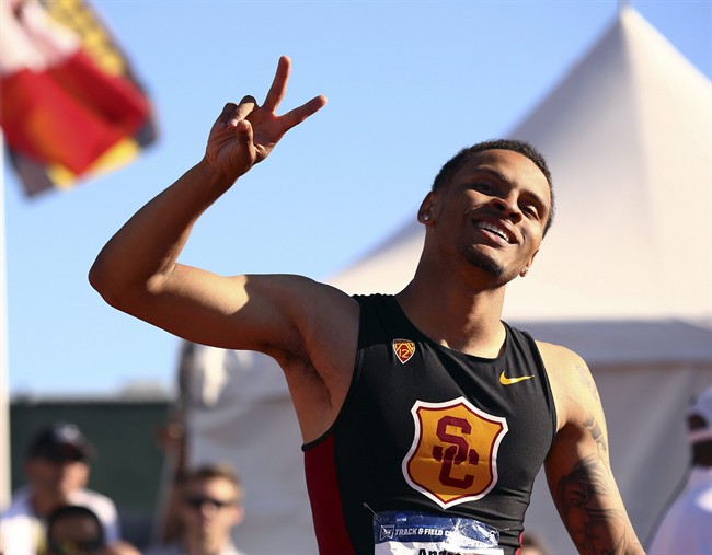Canadian sprint sensation Andre De Grasse picks up NCAA athlete of year honours | iNFOnews.ca CP33520123