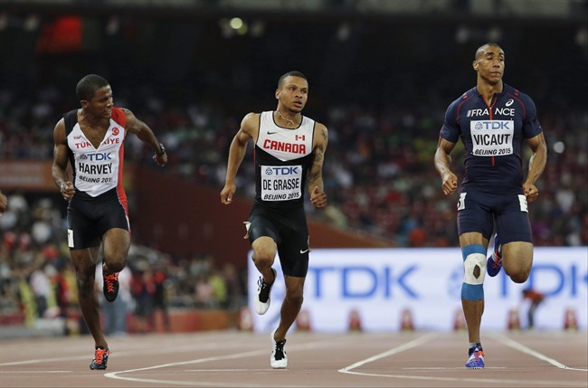 Canada's Andre De Grasse, Aaron Brown through to 100 semis at worlds | iNFOnews.ca CP34289668