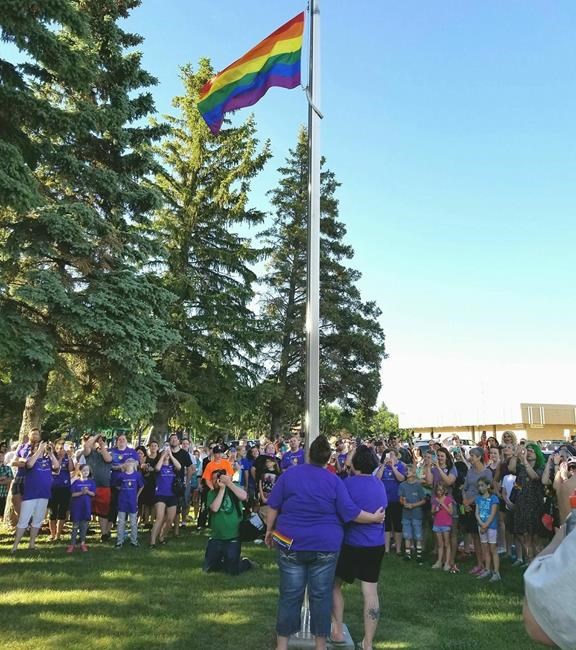 Pride group in Taber says their flag was burned after previous one was stolen | iNFOnews.ca