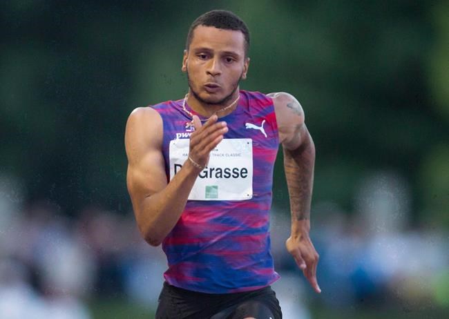 Nine months after hamstring injury, De Grasse makes return at Drake Relays | iNFOnews.ca