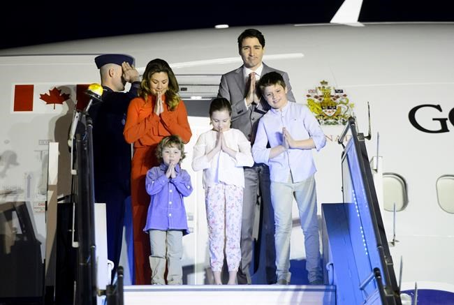 PM Trudeau, family, kick off Indian state visit with namaste greeting at airport | iNFOnews.ca