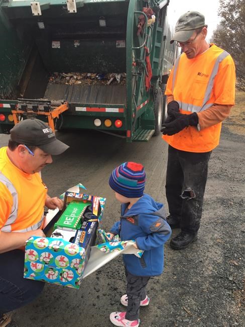 Boy fascinated with garbage trucks gets one of his own from sanitation crew | iNFOnews.ca