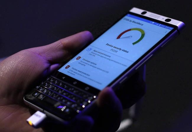 BlackBerry up nearly 11% after report says it's a likely acquisition target | iNFOnews.ca CP1941960245