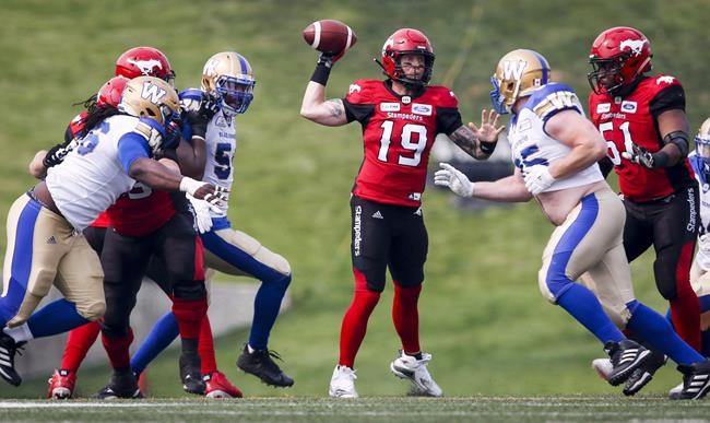 Calgary Stampeders host surging Blue Bombers in CFL West Division showdown | iNFOnews.ca