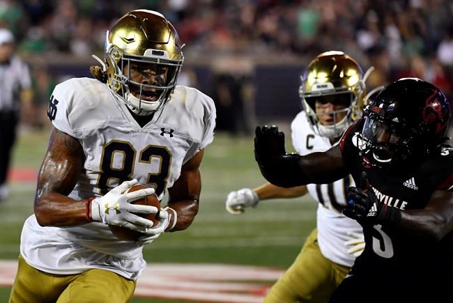 Canadian Chase Claypool living up to billing as Notre Dame's top receiver | iNFOnews.ca Canadian Chase Claypool living up to billing as Notre Dame's top receiver | iNFOnews.ca
