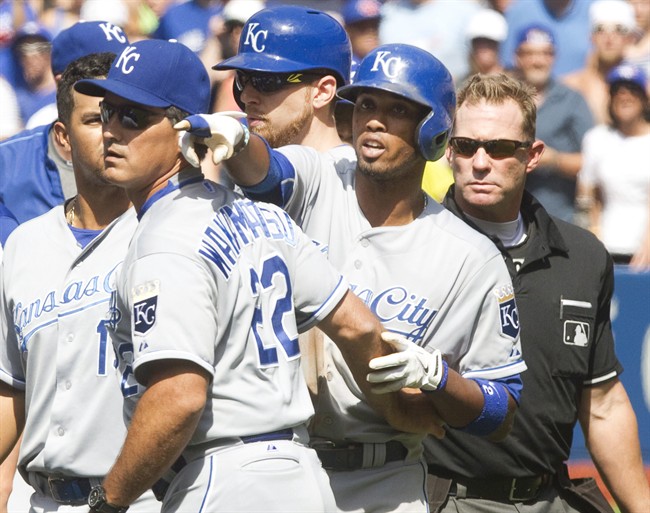 After exchange of hit batters, Blue Jays and Royals escalate feud by trading barbs on Twitter | iNFOnews.ca CP34069484