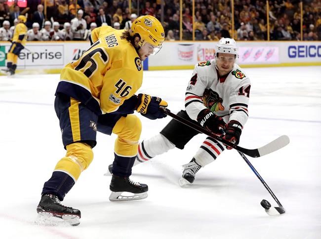 Oilers acquire forward Pontus Aberg from Predators for forward Mark Letestu. | iNFOnews.ca