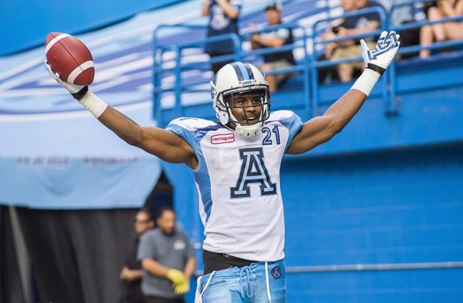 Toronto Argonauts receiver Vidal Hazelton having fun playing in the CFL | iNFOnews.ca Toronto Argonauts receiver Vidal Hazelton having fun playing in the CFL | iNFOnews.ca