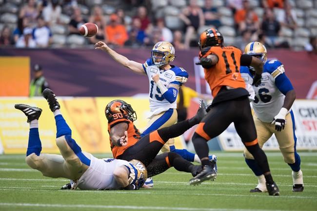 Nichols, Bombers looking to rebound from disappointing loss versus Argos | iNFOnews.ca