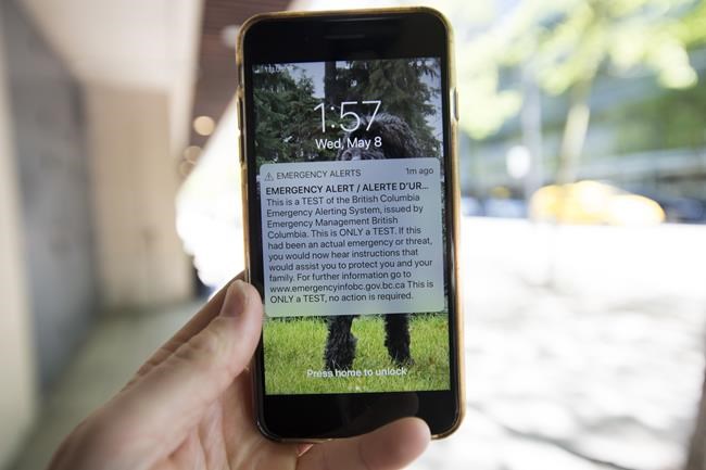 Canada's emergency alert system can't measure how many phones get the notices | iNFOnews.ca CP928503933