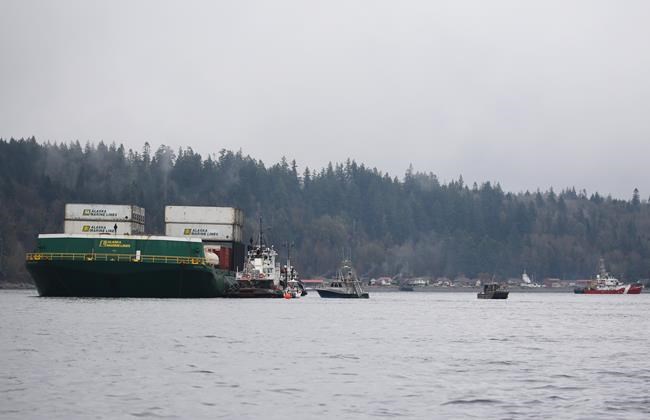 Salvage plan for barge that ran aground on Quadra Island under review | iNFOnews.ca