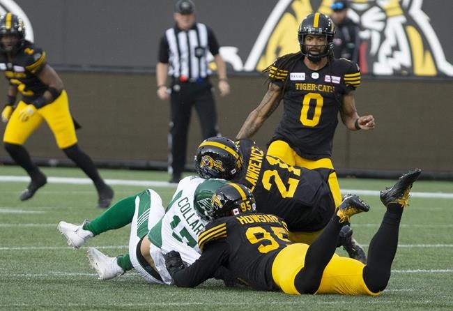 Simoni Lawrence says he's talked to Zach Collaros after controversial hit | iNFOnews.ca