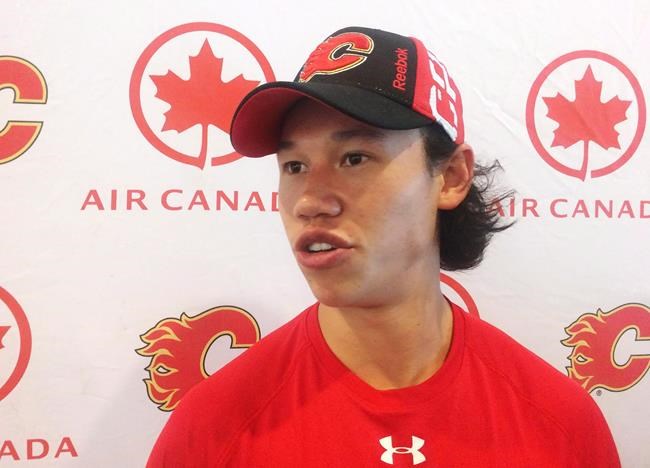 Spencer Foo starts audition for Calgary Flames job at rookie tournament | iNFOnews.ca