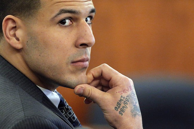 Ex-NFL player Aaron Hernandez to be arraigned in witness intimidation case in pal's shooting | iNFOnews.ca CP33172998