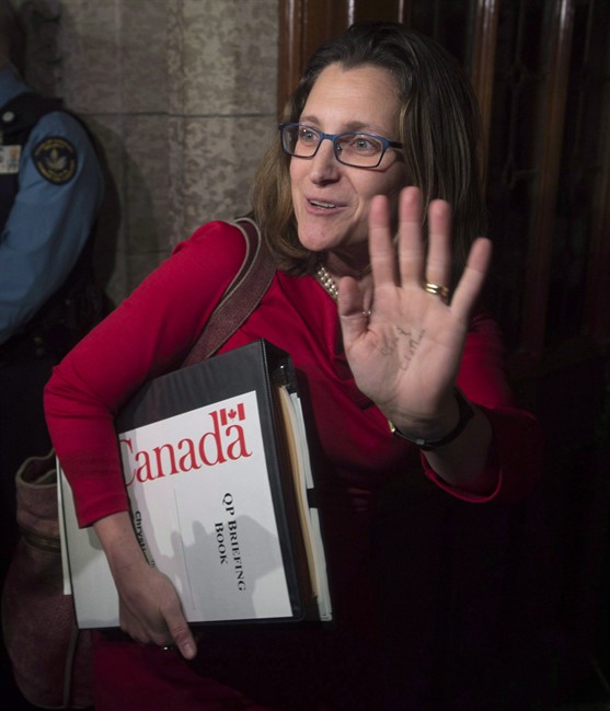 As Canada signs TPP, trade minister Freeland says feds studying economic impacts | iNFOnews.ca As Canada signs TPP, trade minister Freeland says feds studying economic impacts | iNFOnews.ca