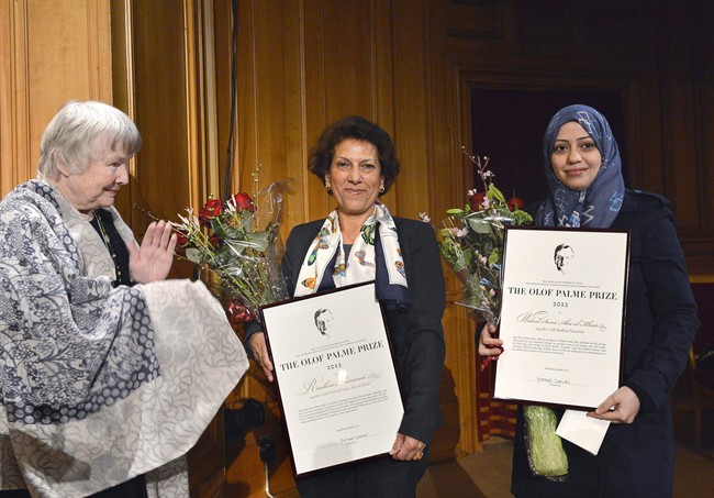 Sister of jailed blogger Raif Badawi released after detention in Saudi Arabia | iNFOnews.ca CP35999675
