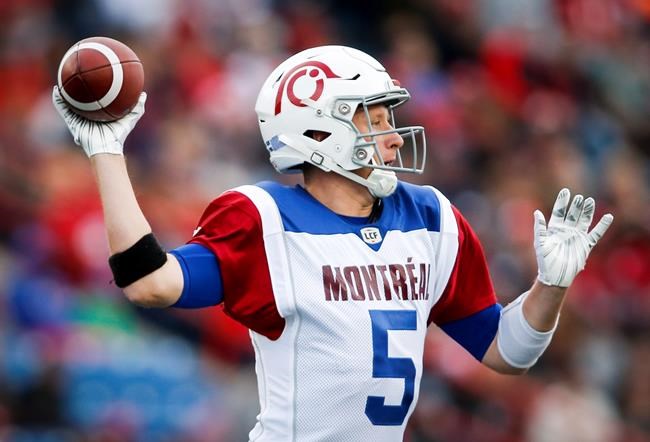 Montreal QB Drew Willy leaves game against Calgary with hand injury | iNFOnews.ca