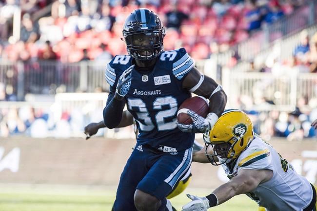 Running backs Wilder Jr., McCluster both injured during Toronto Argos practice | iNFOnews.ca CP308430456