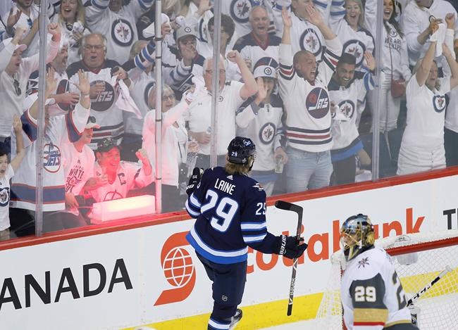 Winnipeg Jets, Vegas Golden Knights the big playoff TV draw in Canada | iNFOnews.ca CP2078770136