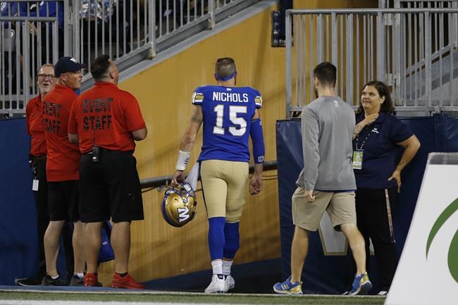 Bombers starter Matt Nichols undergoes season-ending shoulder surgery | iNFOnews.ca