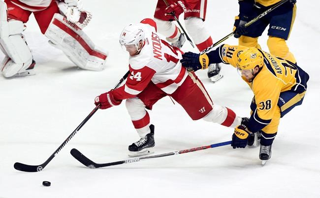 Red Wings forward Gustav Nyquist suspended six games for high-sticking | iNFOnews.ca