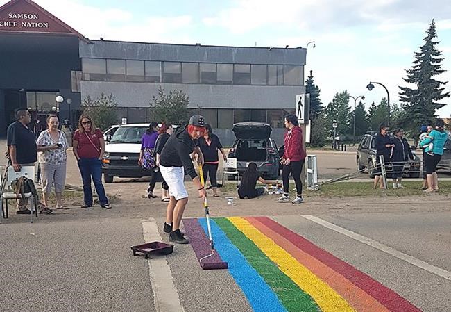 Alberta Indigenous community welcomes first rainbow Pride crosswalk | iNFOnews.ca