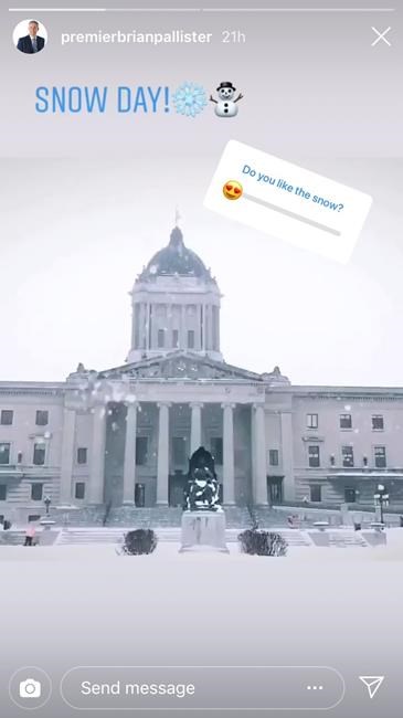 Manitoba premier down south while his social media marvels at Winnipeg snow | iNFOnews.ca