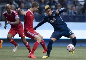 Whitecaps forward Erik Hurtado known for more than his hair after wonder strike | iNFOnews.ca CP28341857