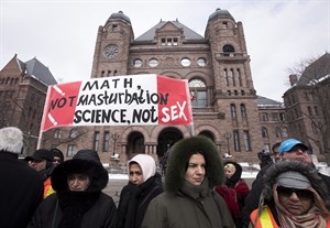 Ontario's premier defends revised sex-ed curriculum amid criticism, protest | iNFOnews.ca CP32032884