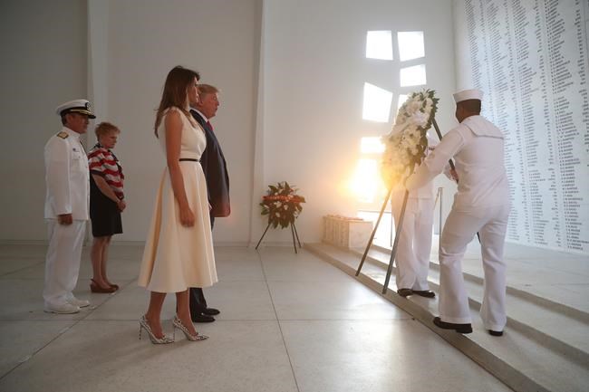 The Latest: Trump visits Hawaii's USS Arizona memorial | iNFOnews.ca