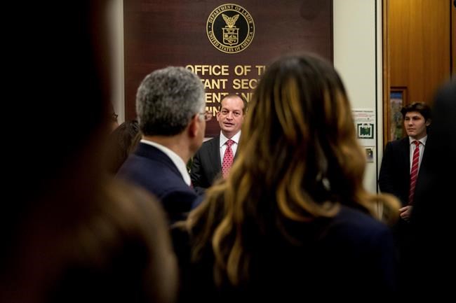 Alex Acosta sworn in as US labour secretary | iNFOnews.ca