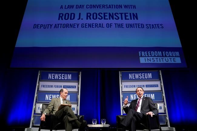 Rosenstein: Justice Department won't be extorted by Congress | iNFOnews.ca CP1693115107