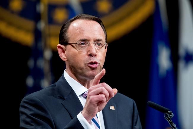 Rosenstein: Russia probe justified, closing it wasn't option | iNFOnews.ca CP1658835536