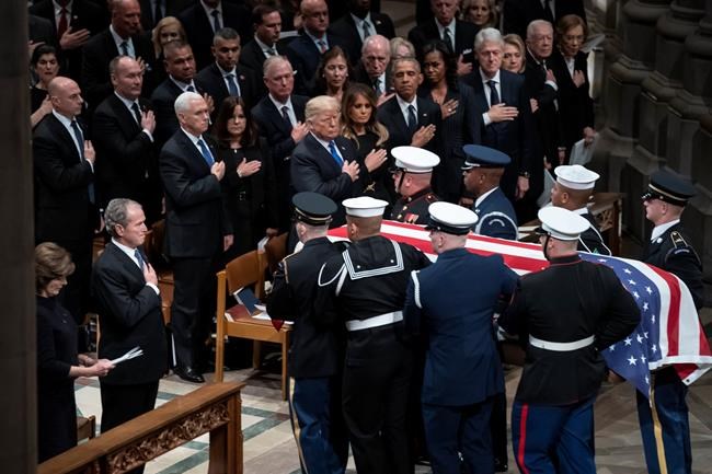 Nation bids goodbye to Bush with high praise, cannons, humour | iNFOnews.ca