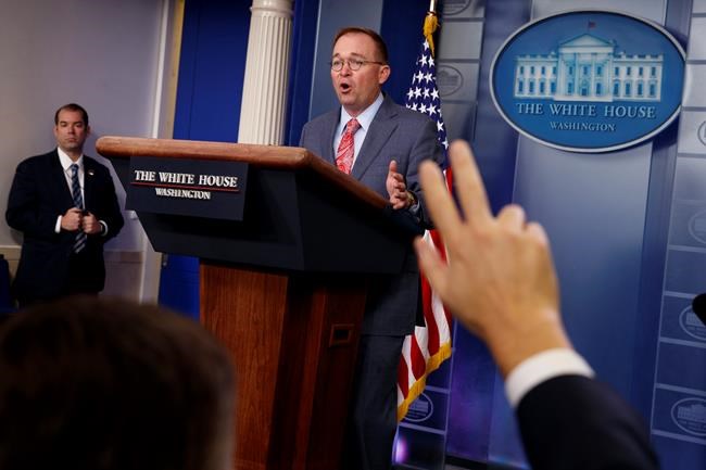 The Latest: Mulvaney says Ukraine remarks were misconstrued | iNFOnews.ca