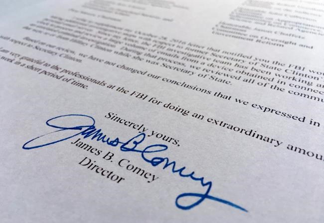 FBI chief: No charges for Clinton after new emails reviewed | iNFOnews.ca FBI chief: No charges for Clinton after new emails reviewed | iNFOnews.ca