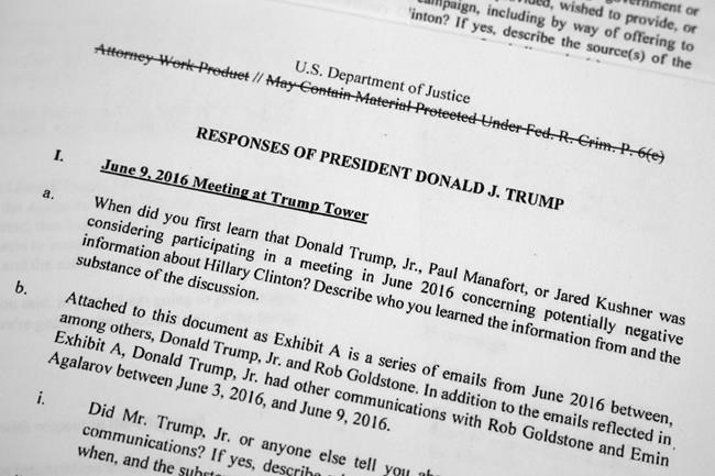 Full text of Mueller's questions and Trump's answers | iNFOnews.ca Full text of Mueller's questions and Trump's answers | iNFOnews.ca