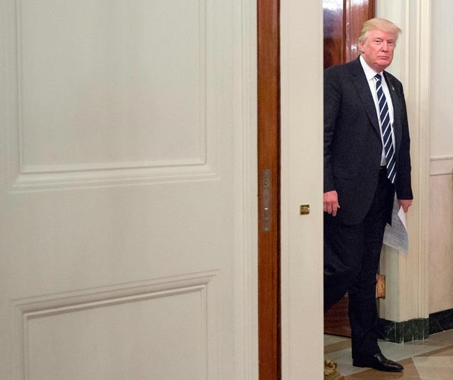 Trump stays mum on Comey testimony, while son live-tweets | iNFOnews.ca CP478387457