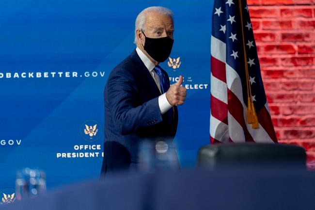 Among first acts, Biden to call for 100 days of mask-wearing | iNFOnews.ca