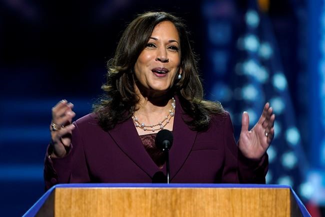 The Latest: Harris makes history in accepting VP nomination | iNFOnews.ca CP1088777228