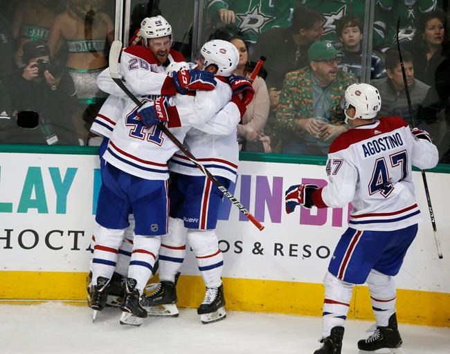Petry, Danault lift Canadiens to 3-2 OT win against Stars | iNFOnews.ca CP1925517753